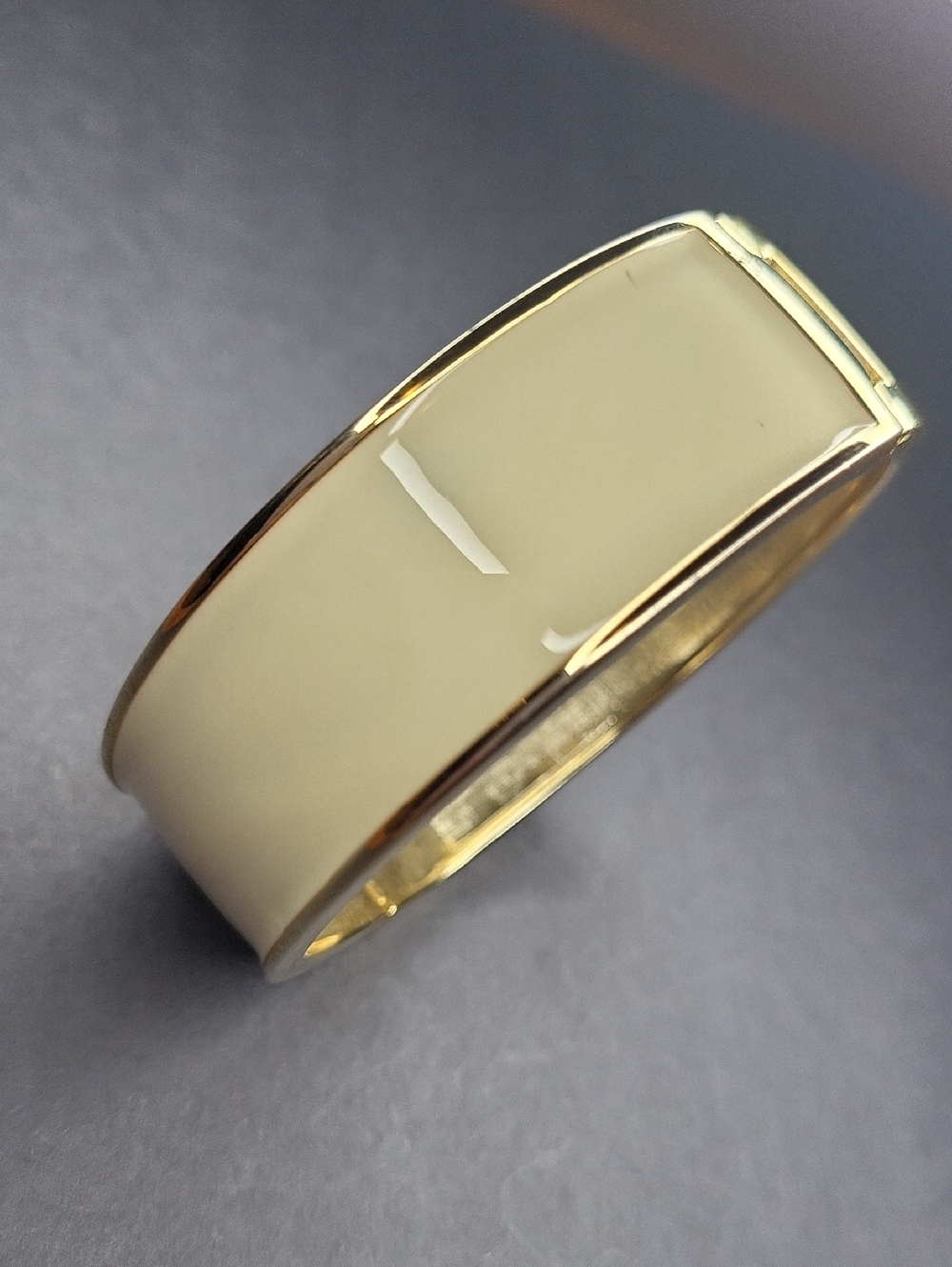 Cream and Gold Cuff Bracelet